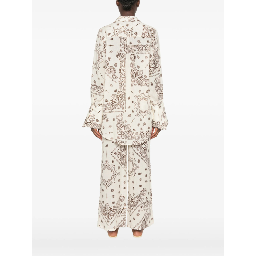 Paisley-Print Button-Up Shirt
