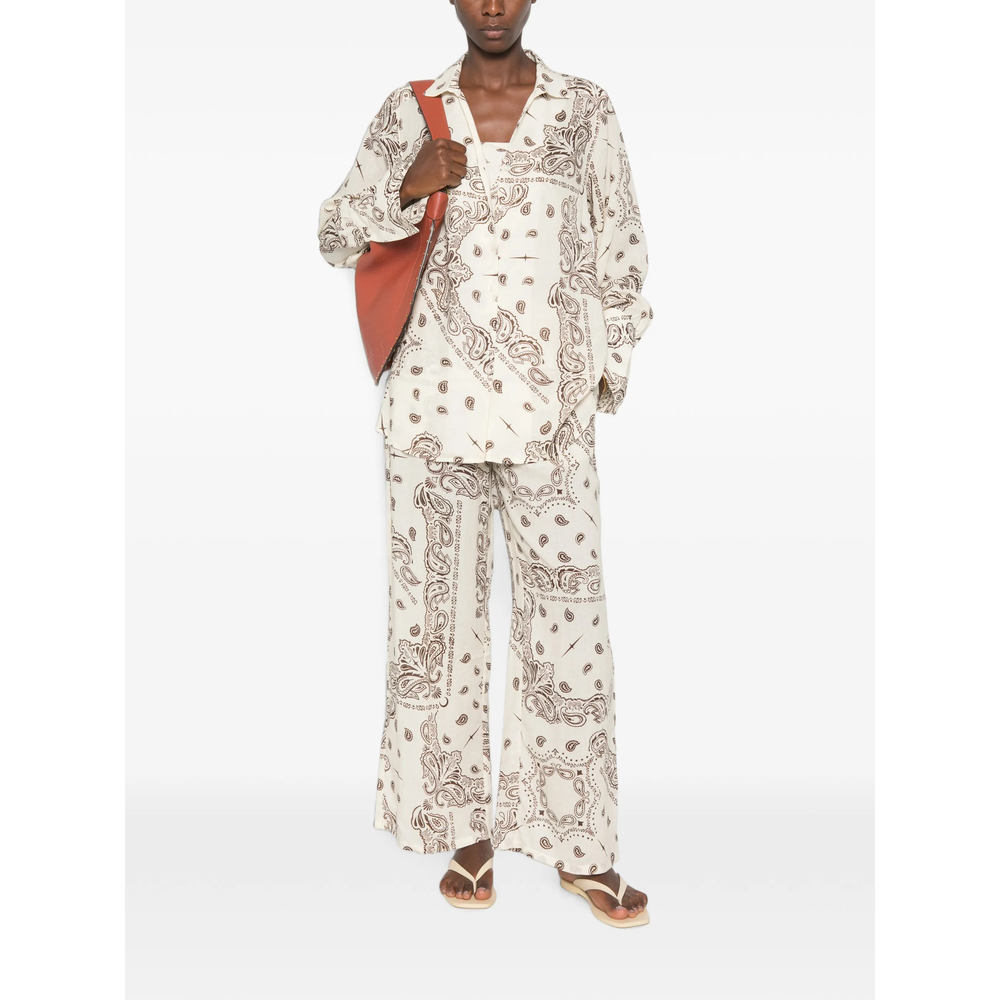 Paisley-Print Button-Up Shirt