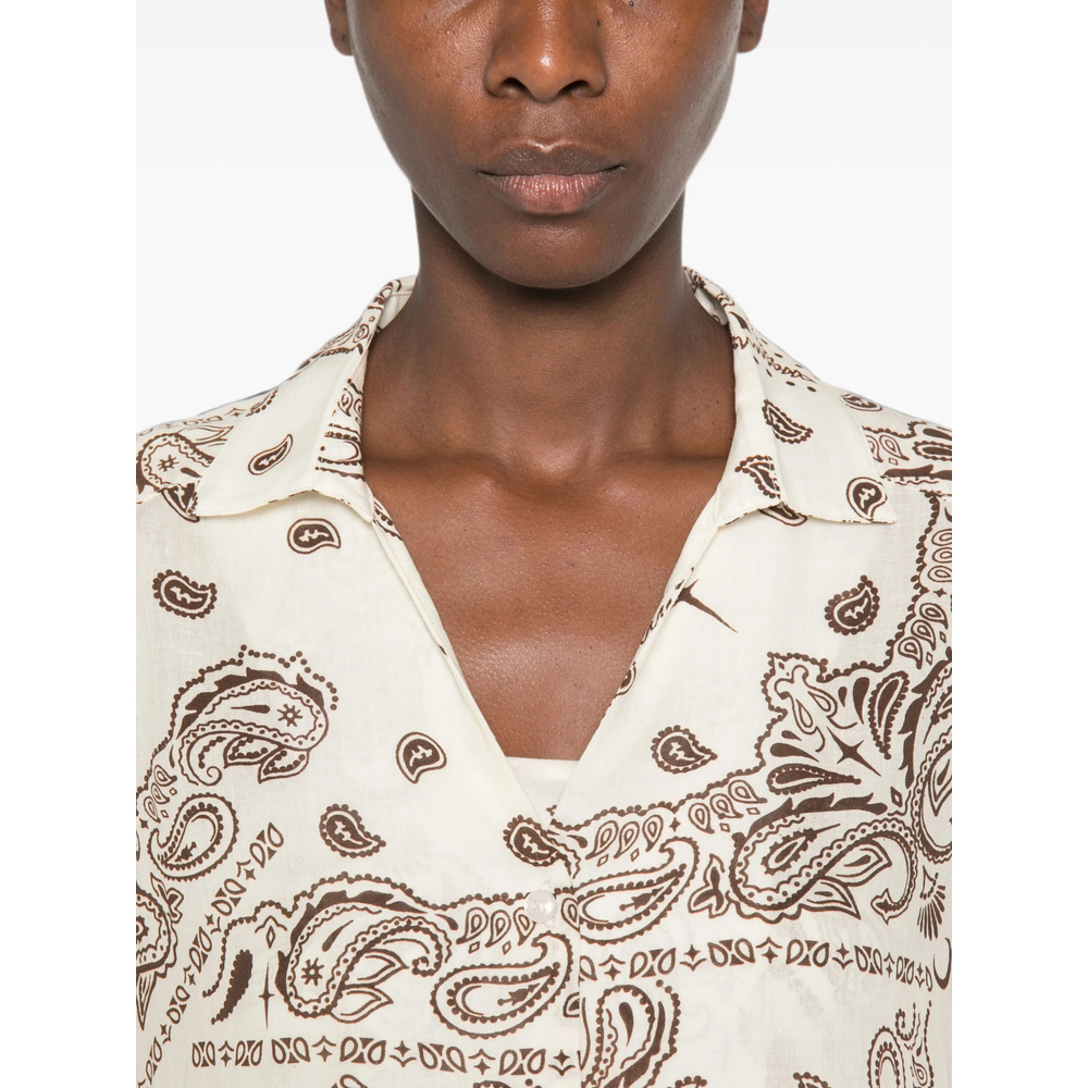 Paisley-Print Button-Up Shirt