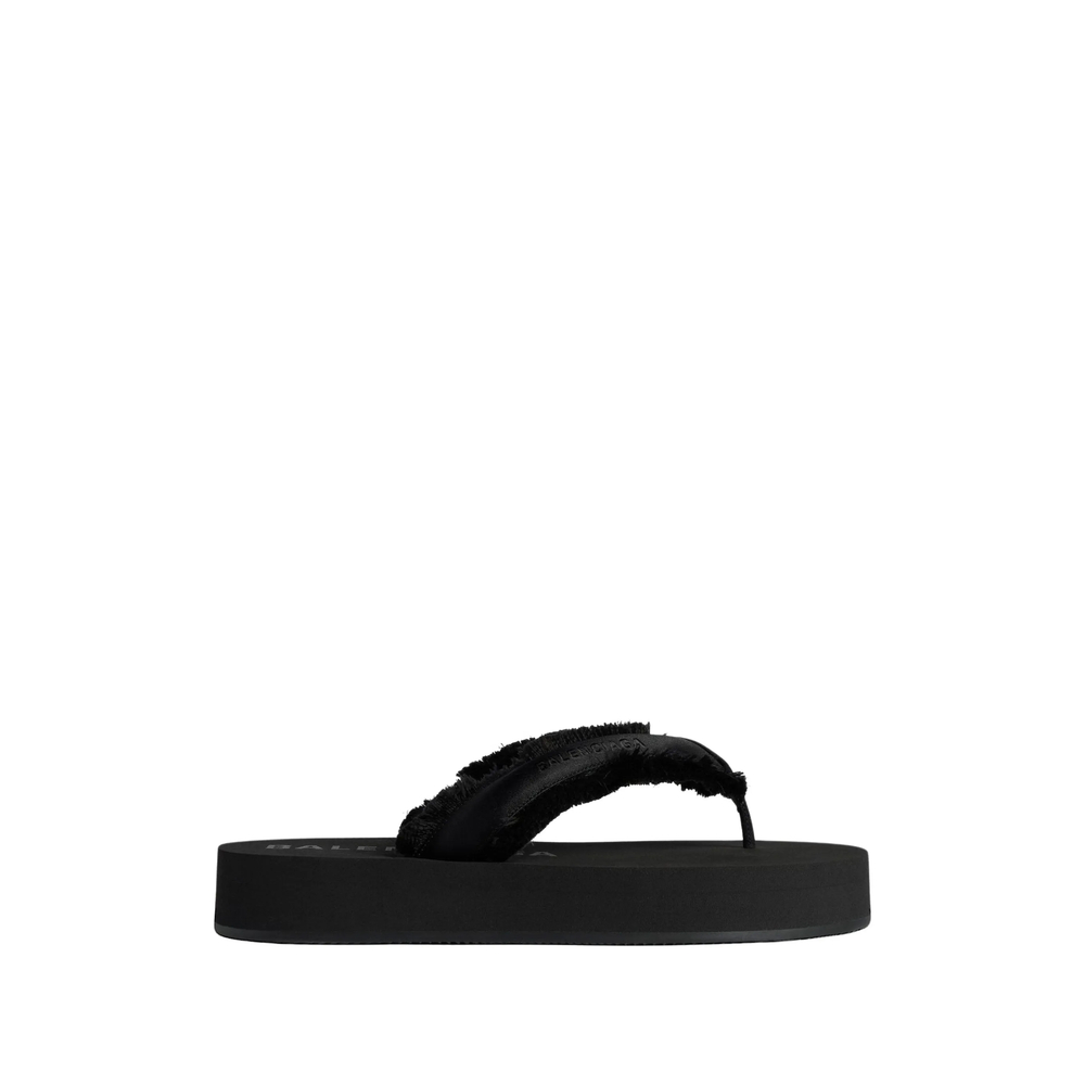 Balenciaga Jet Lag Thong In Black Slides