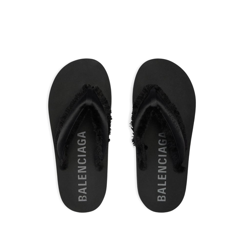 Jet Lag Thong In Black Slides