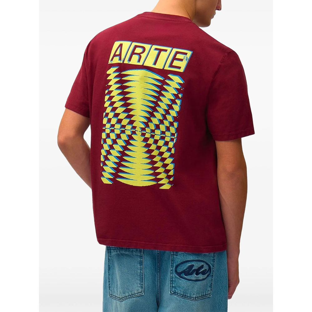 Abstract-Print Cotton T-Shirt