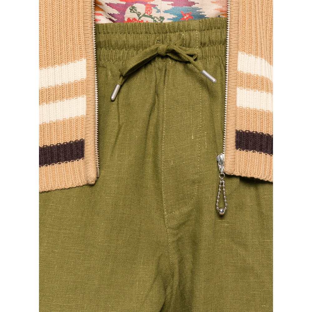 Elasticated-Waistband Trousers Drawstring