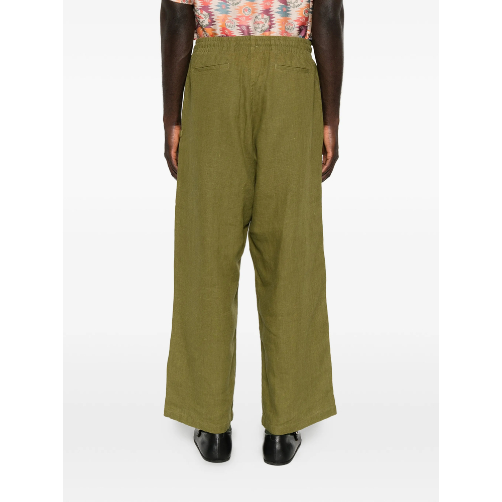 Elasticated-Waistband Trousers Drawstring