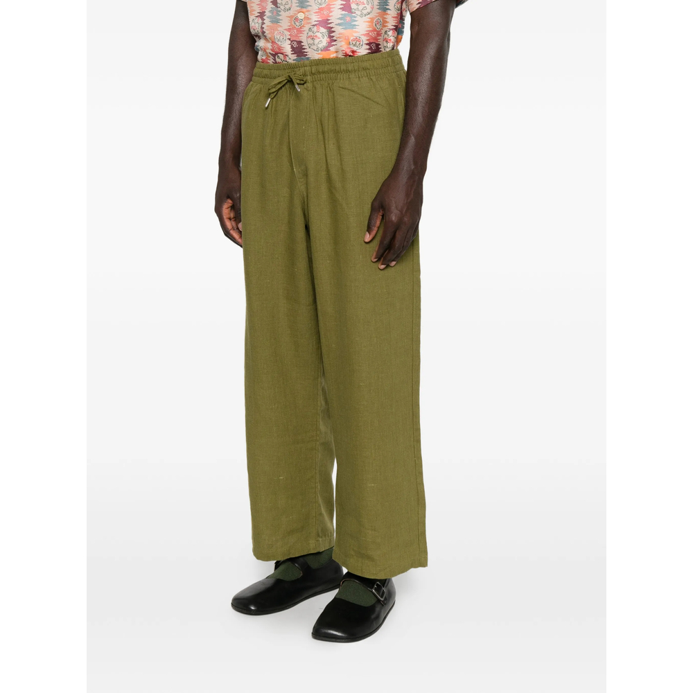 Elasticated-Waistband Trousers Drawstring