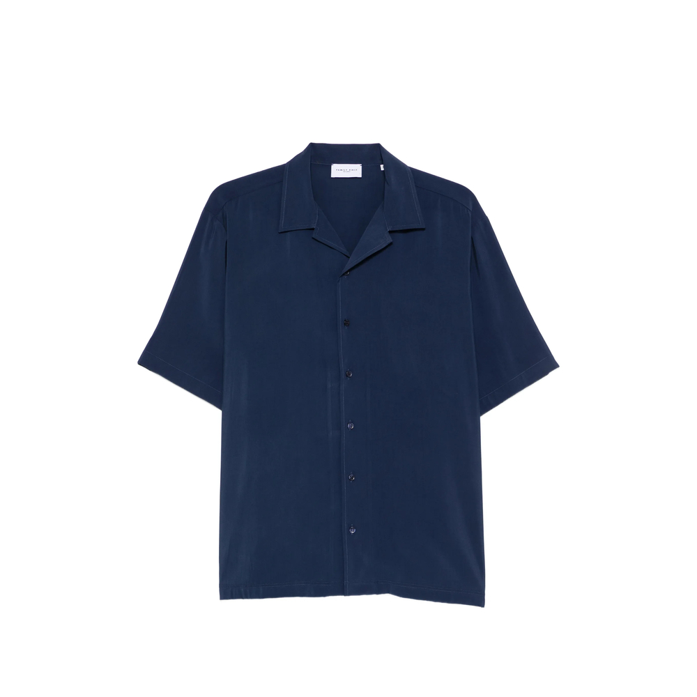 Family First Revere-collar Button-fastening Shirt