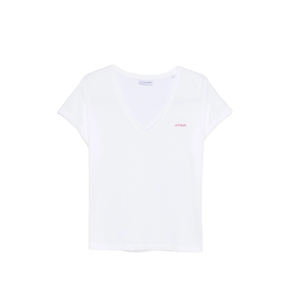 Maison Labiche V-neck Lettering T-shirt