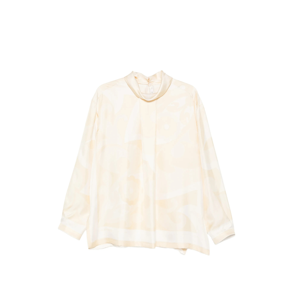 Patterned High-Neck Top