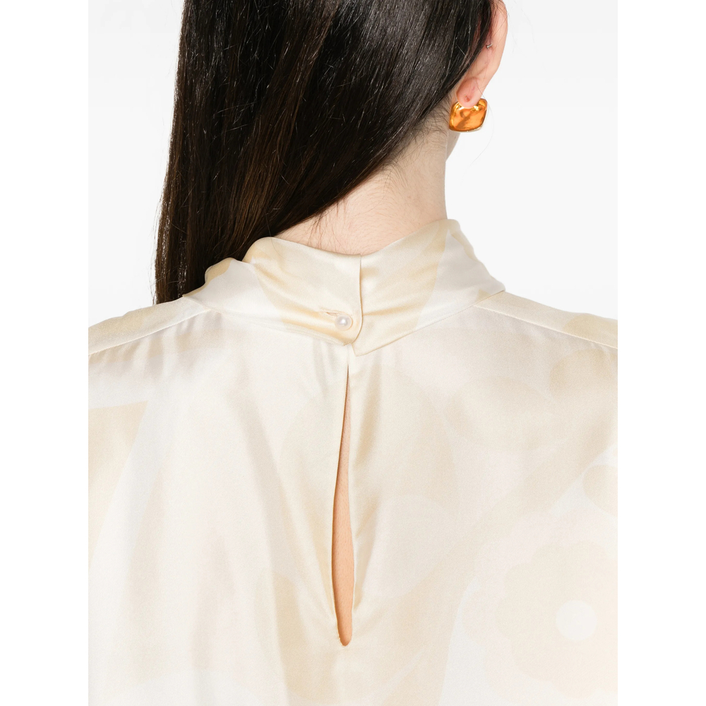 Patterned High-Neck Top