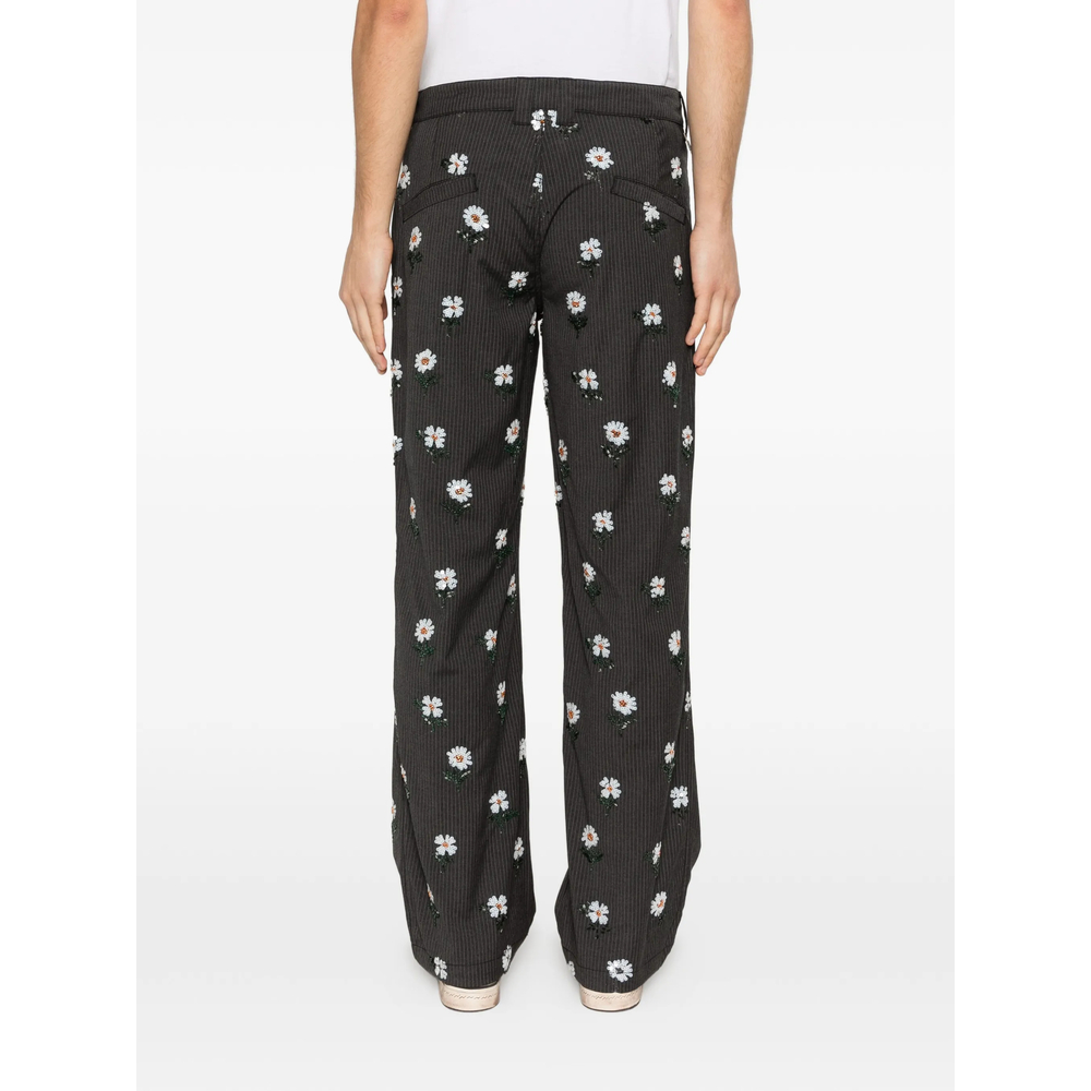 Sequin-Embellished Straight-Leg Pants