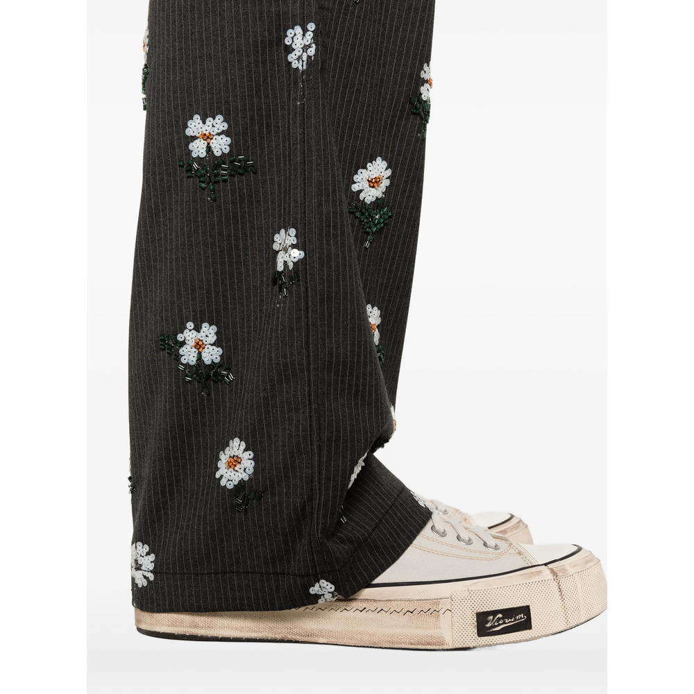 Sequin-Embellished Straight-Leg Pants