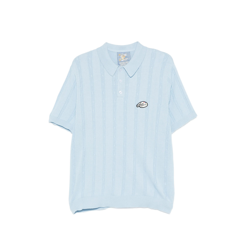 Embroidered Striped Polo Shirt