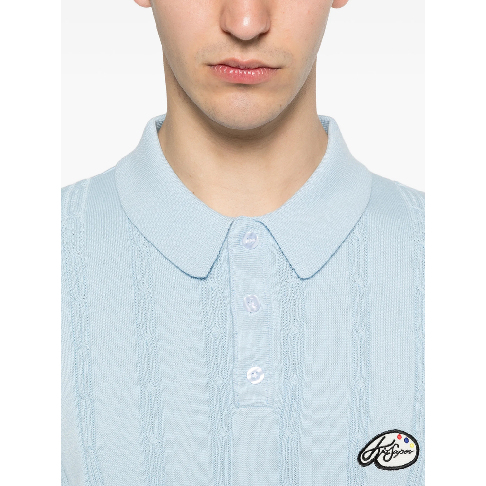 Embroidered Striped Polo Shirt