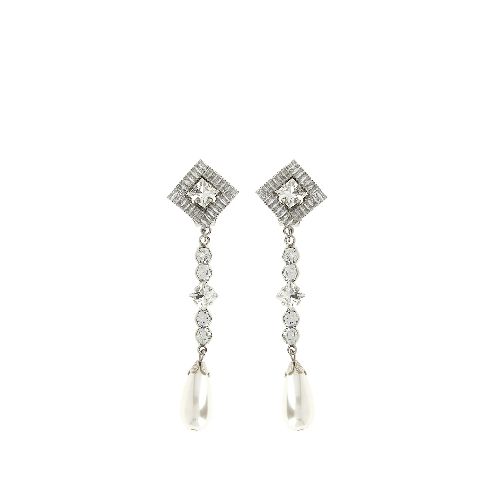 Alessandra Rich Crystal-embellished Drop Earrings