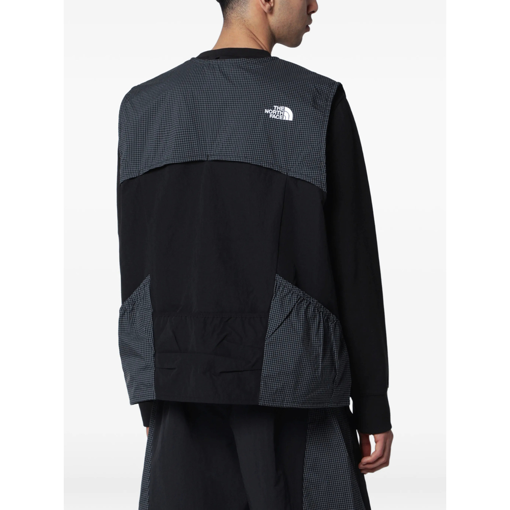 Grid-Pattern Logo-Print Vest