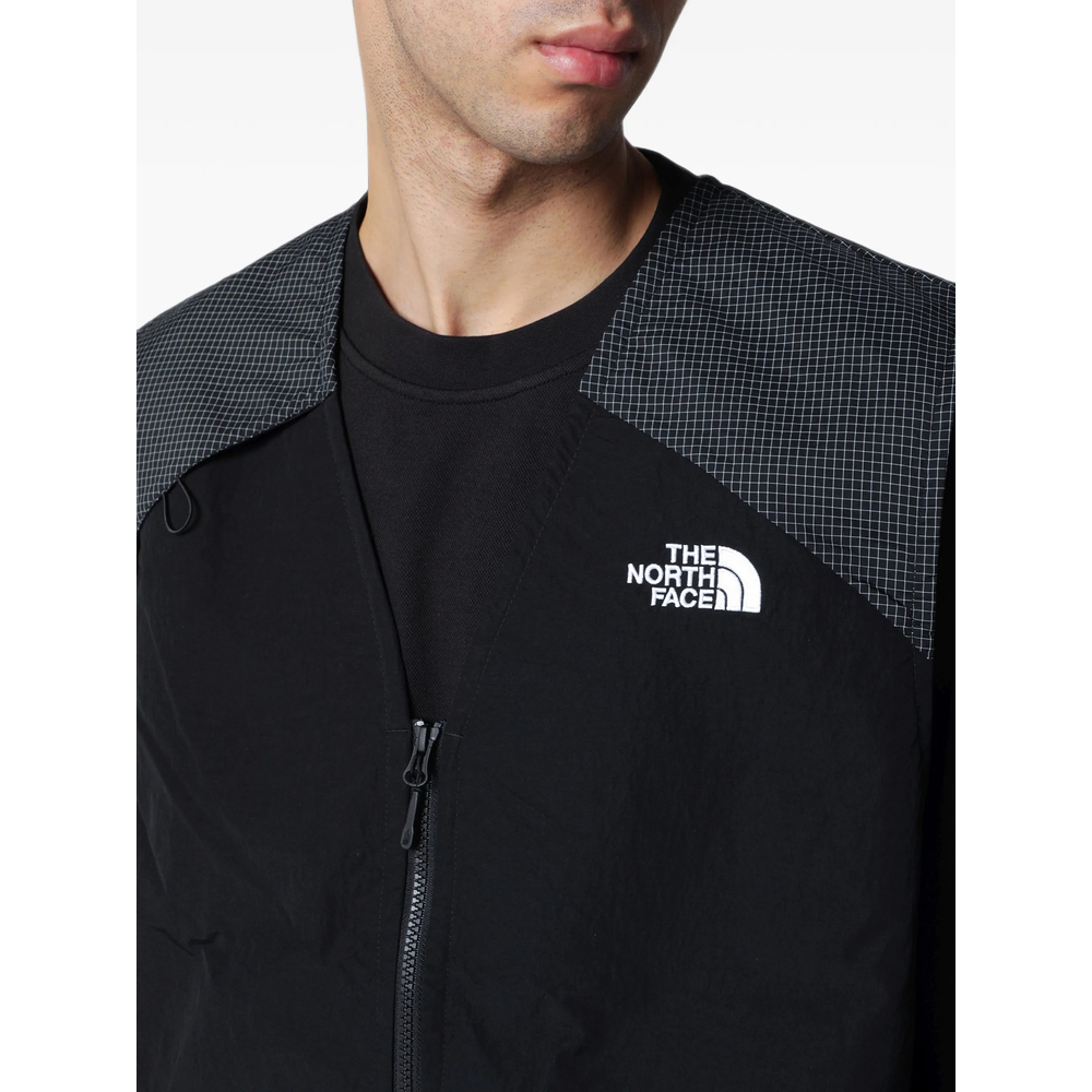 Grid-Pattern Logo-Print Vest