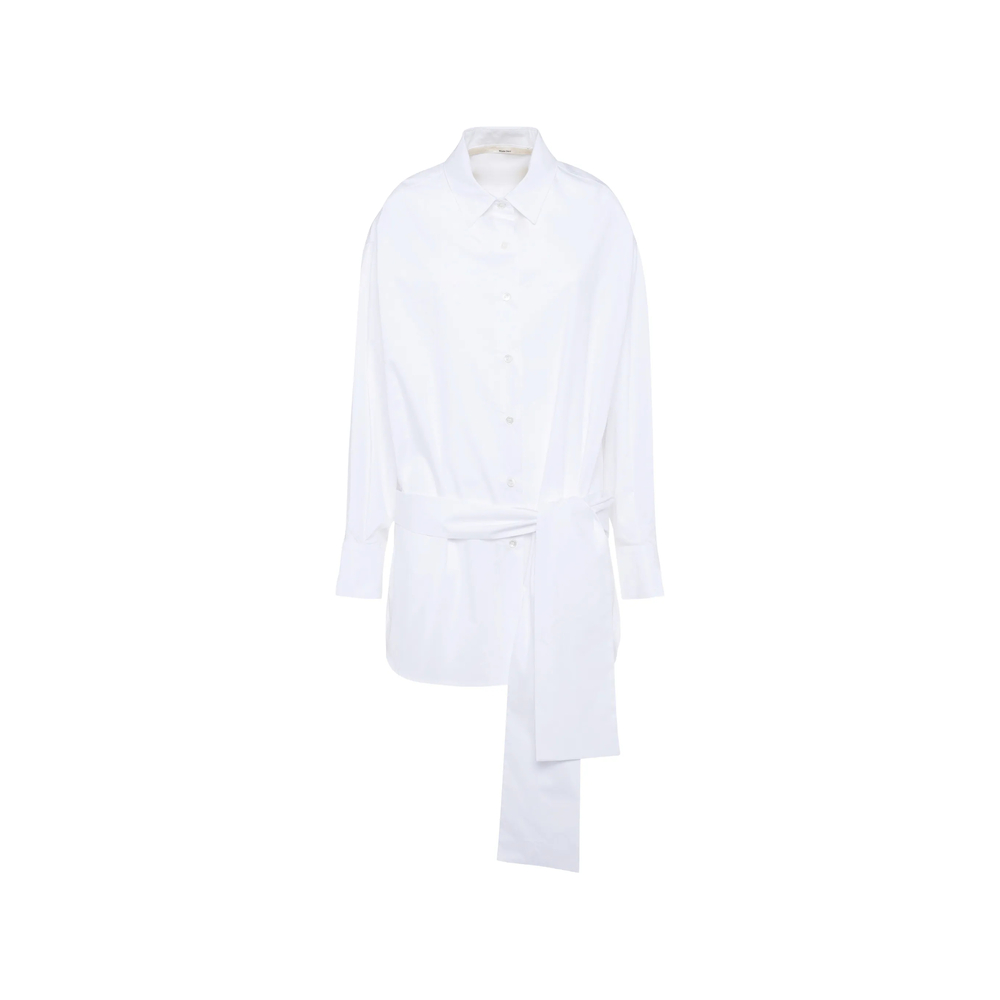 Tela Tie-waist Shirt In White