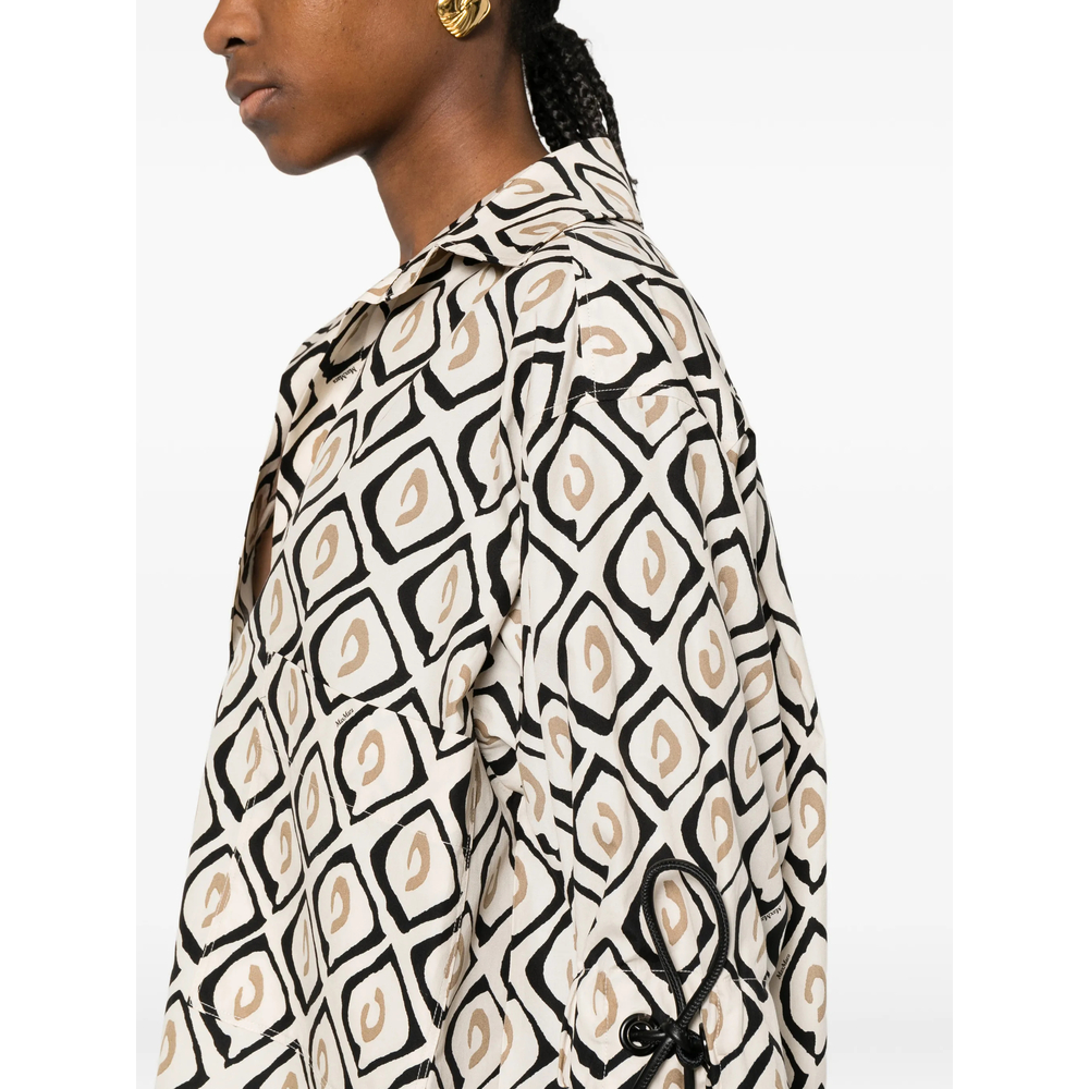 Oversized Printed Poplin Shirt