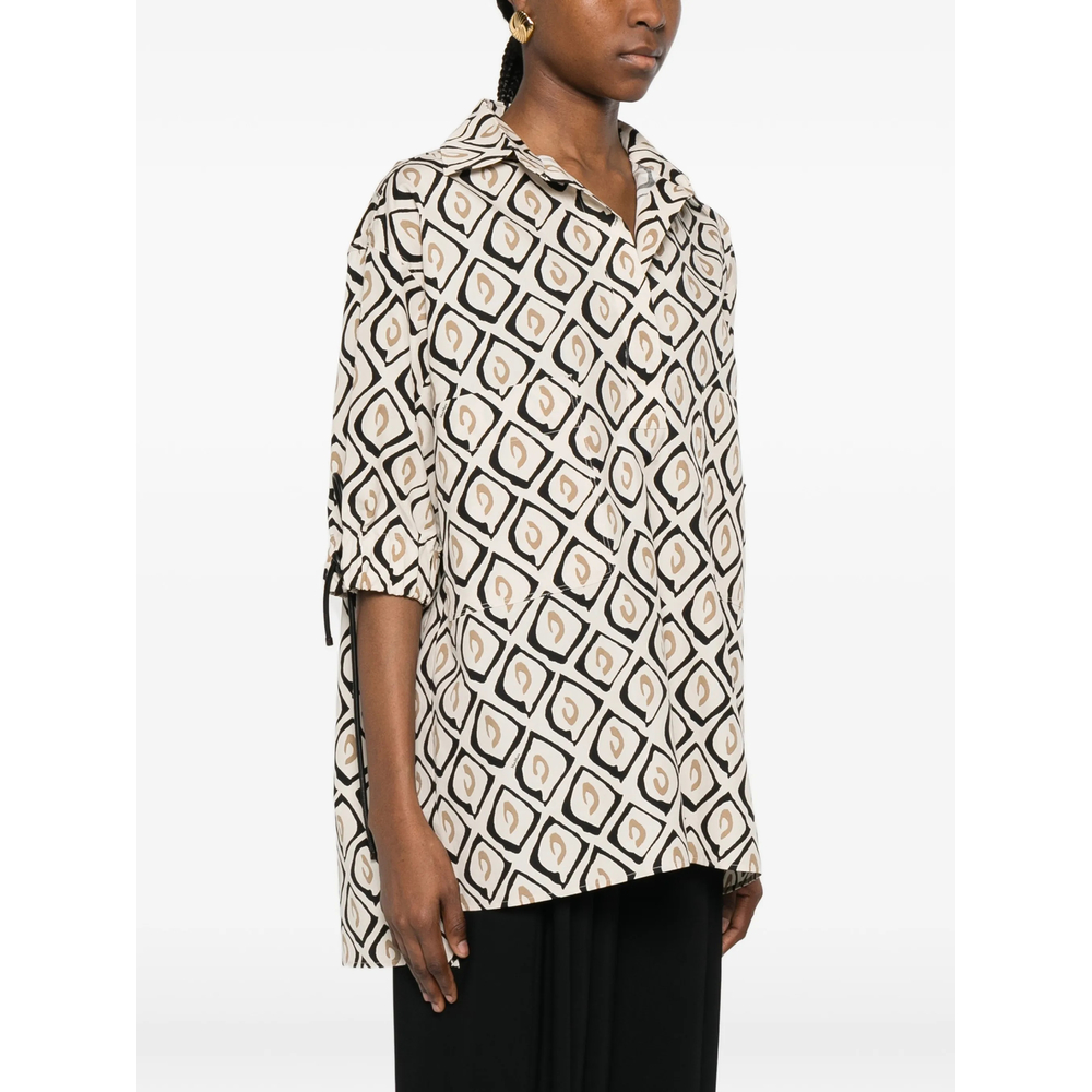 Oversized Printed Poplin Shirt