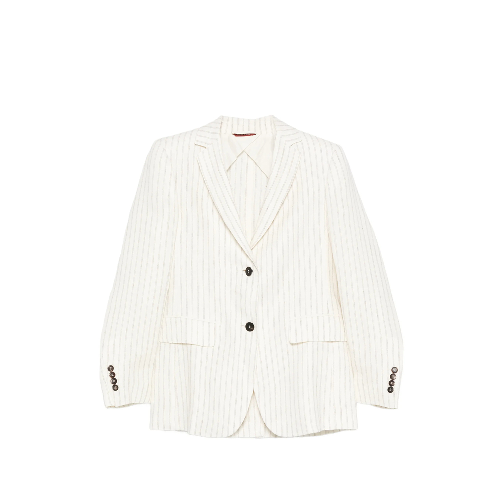 Max Mara Studio Striped Button Jacket