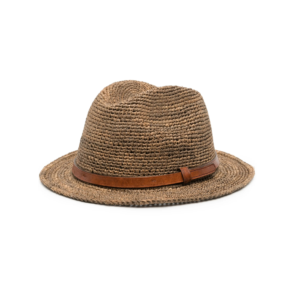 Ibeliv Woven Raffia Fedora In Brown