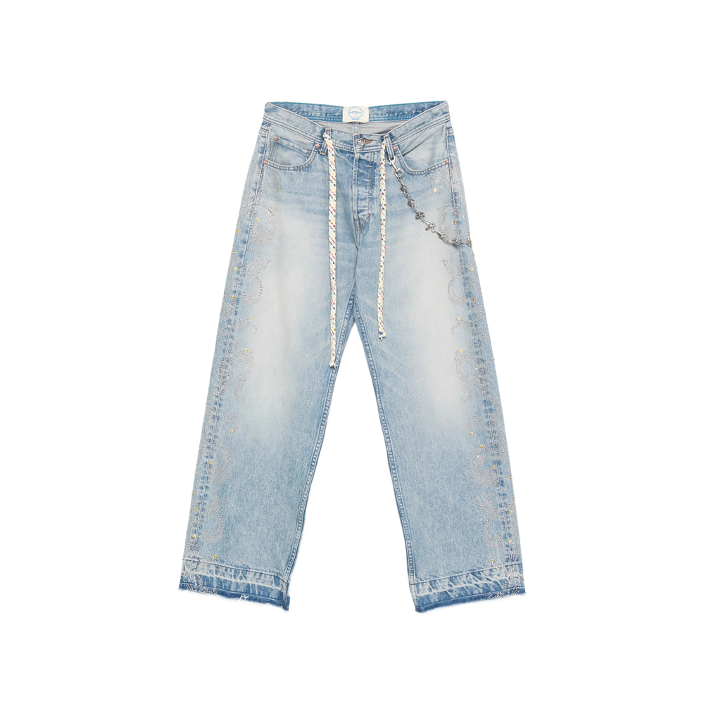 Ercole Studio Embellished-detail Frayed Jeans