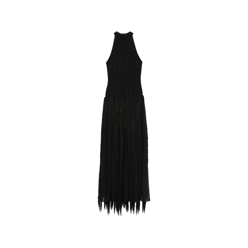 Bless Tassel Crocheted Maxi Dress