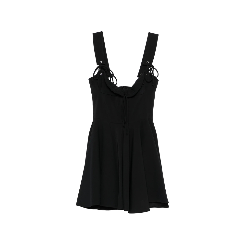 Les Filles D'eva Tied-straps Mini Dress In Black