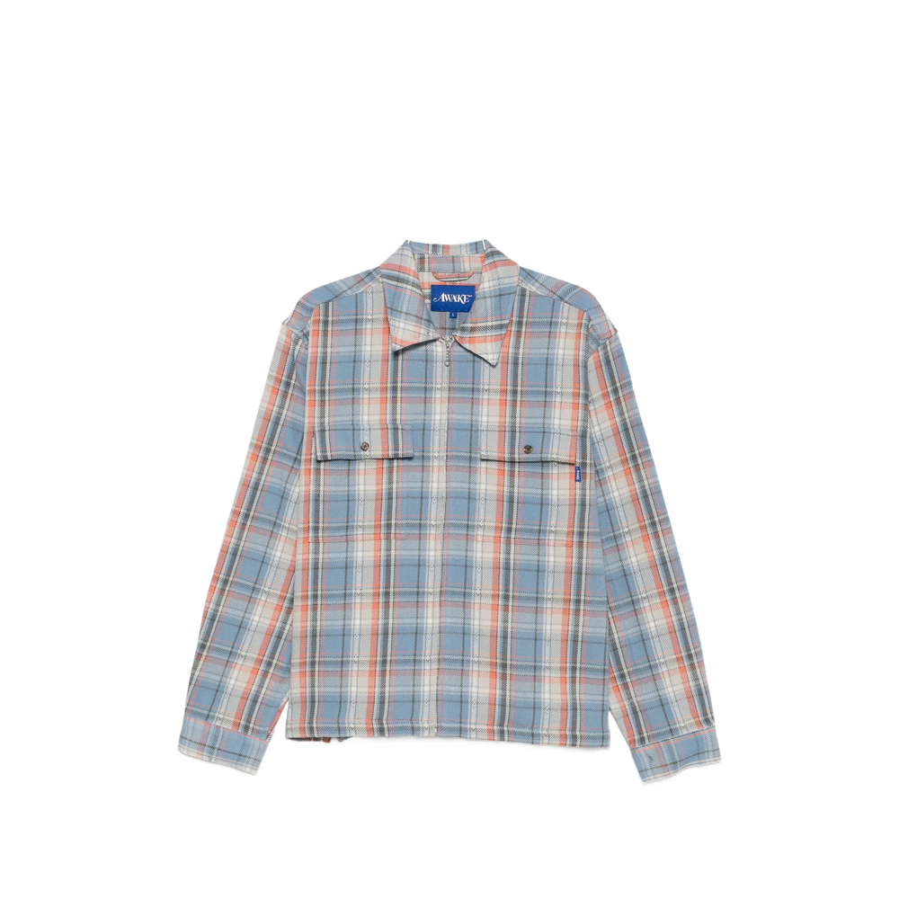 Awake Rivington Checked Zip Shirt In Multi