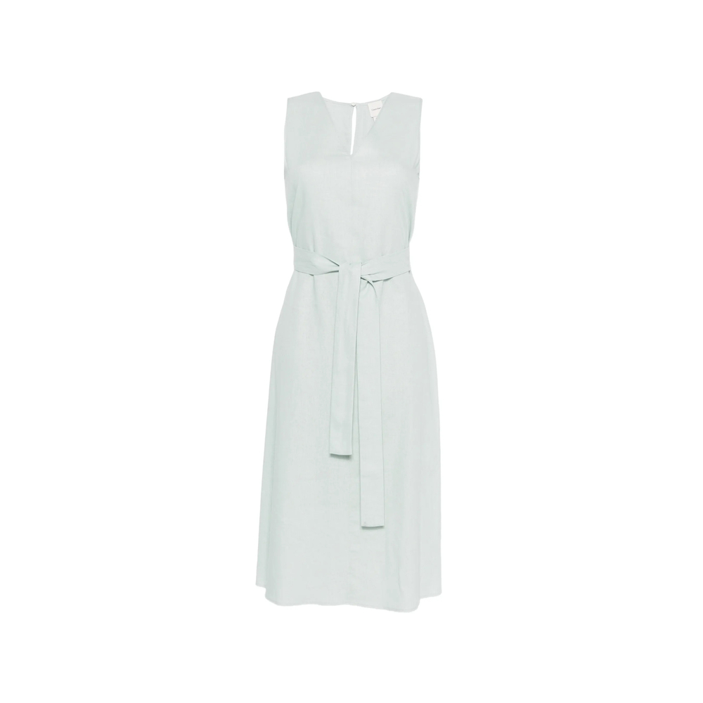 Calvin Klein V-neck Belted Midi Dress