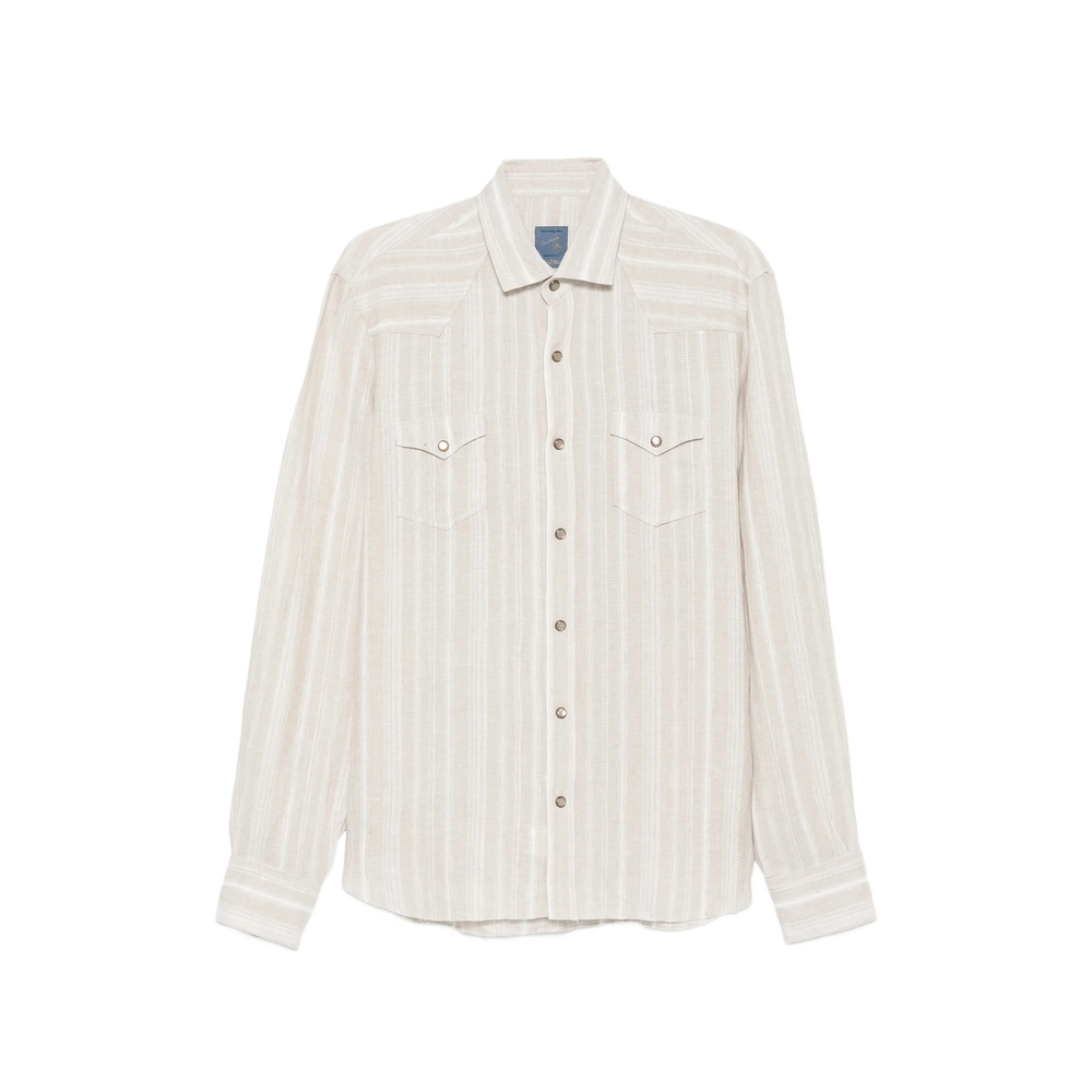 Barba Napoli Striped Flap-pockets Shirt
