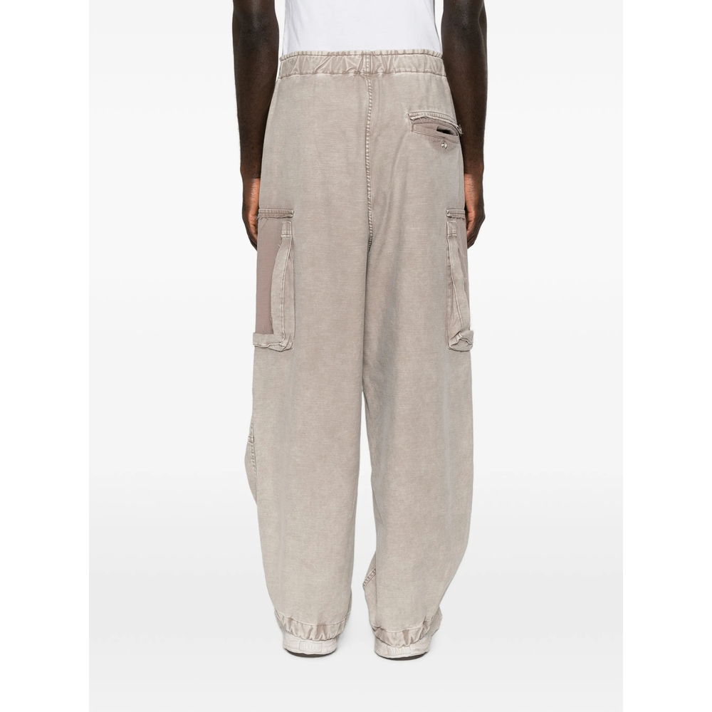 Cotton Satin Cargo Trousers