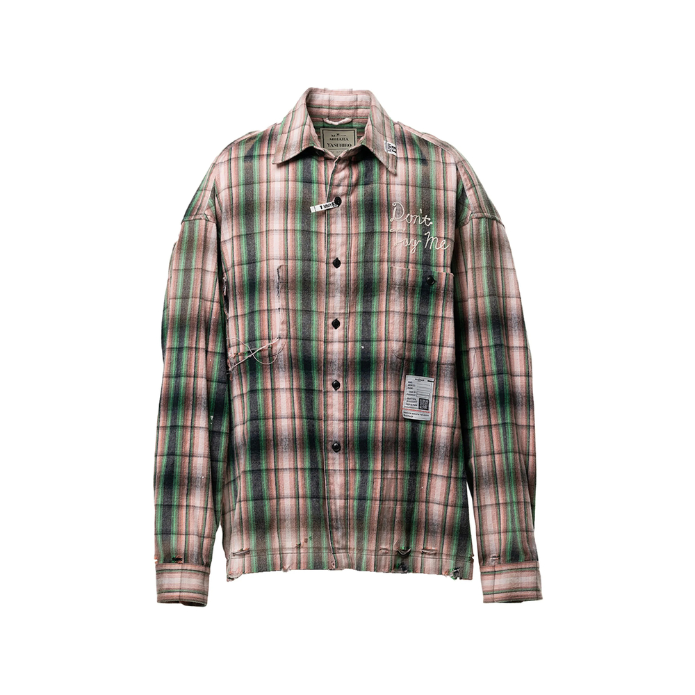 Maison Mihara Yasuhiro Checked Embroidered Shirt
