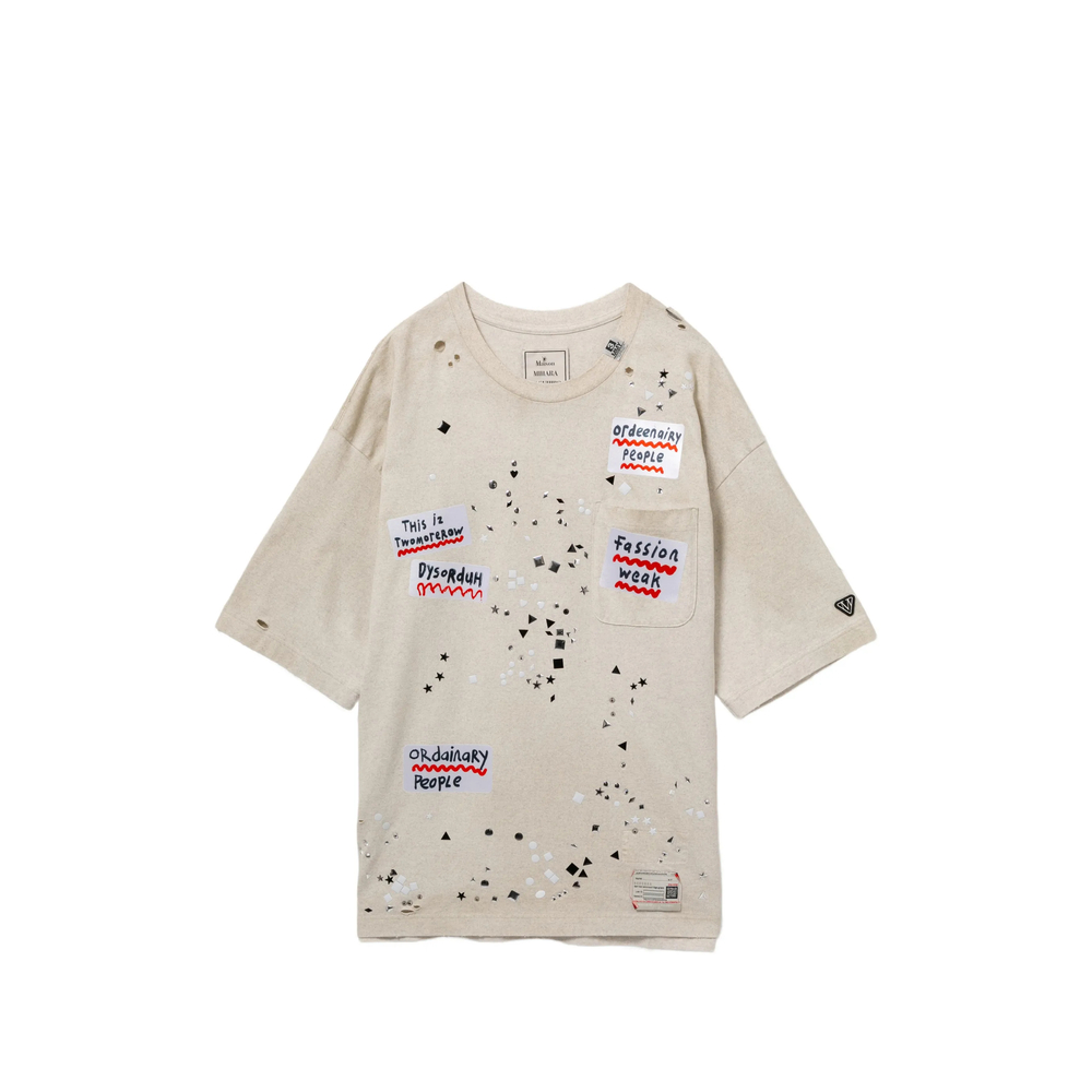 Maison Mihara Yasuhiro Embellished-sticker T-shirt　Maison MiharaYasuhiro 装飾ステッカー Tシャツ Maison