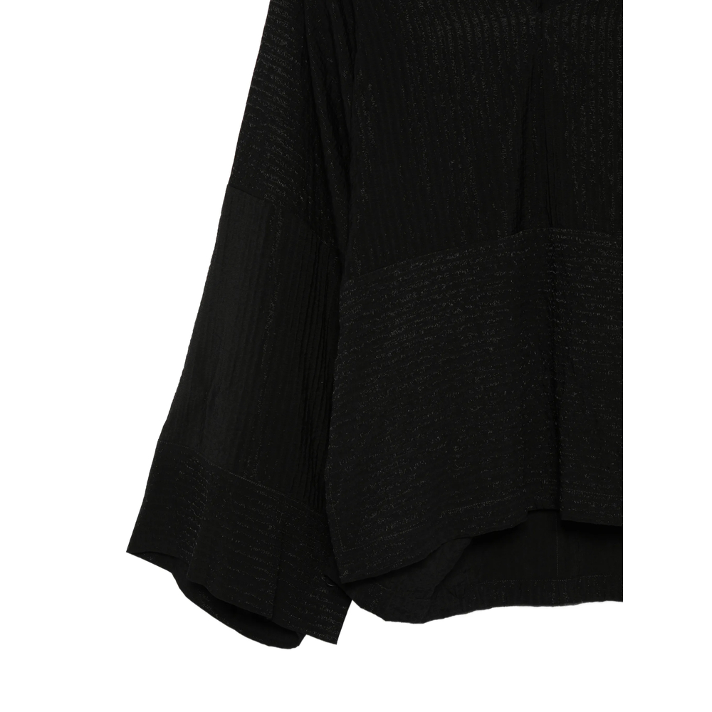 Wide Sleeve V-Neck Blouse