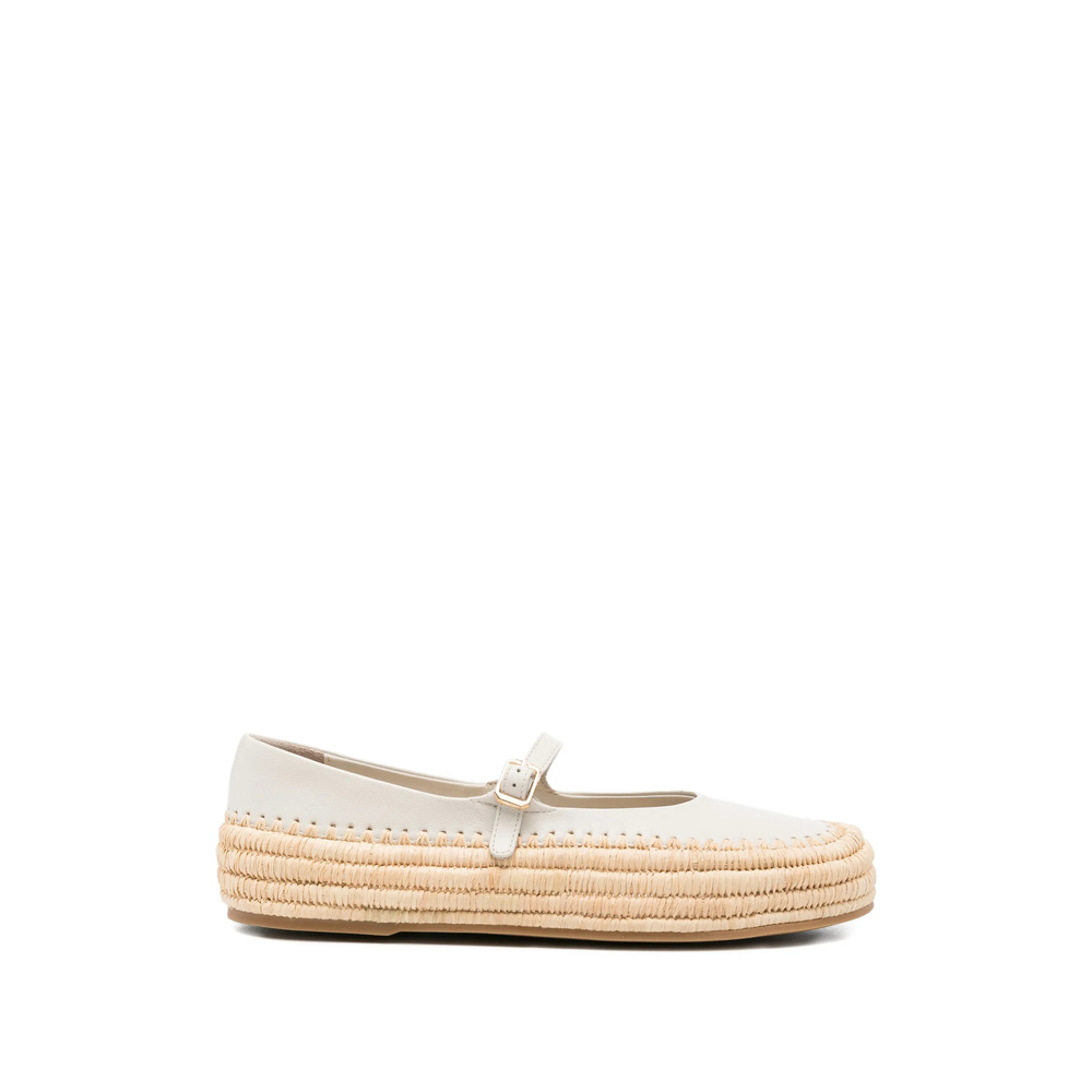 Paloma Barceló Olimpia Strap Leather Ballet Flats