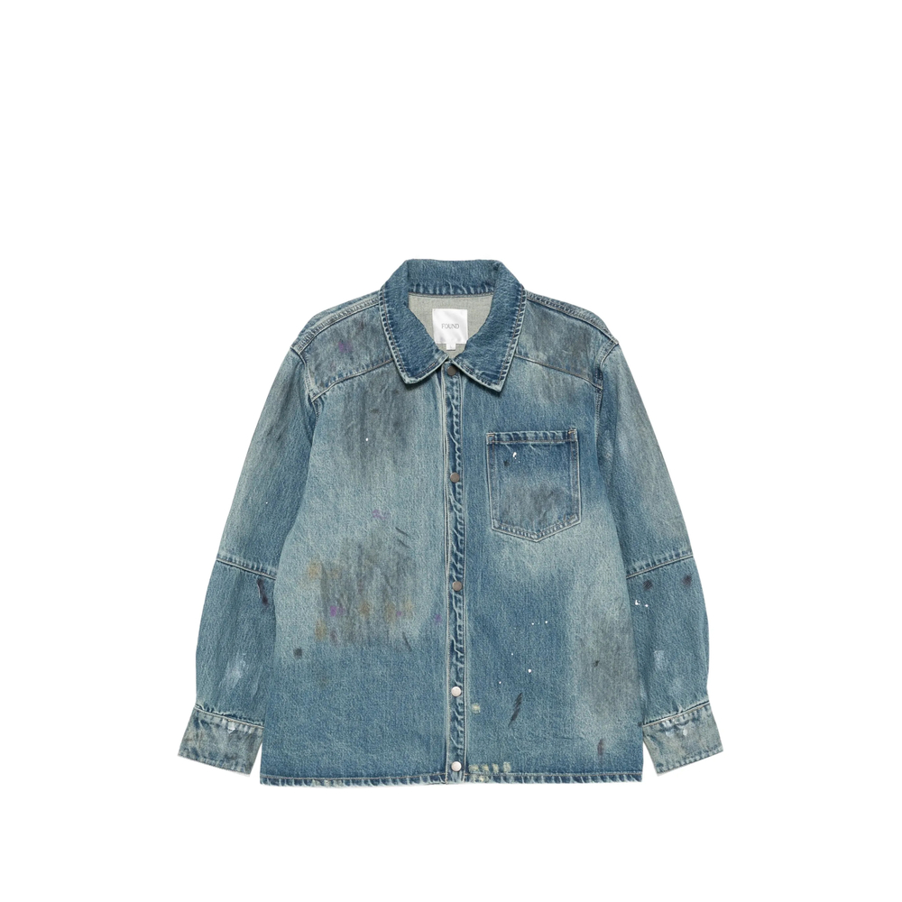 Distressed-Effect Denim Jacket