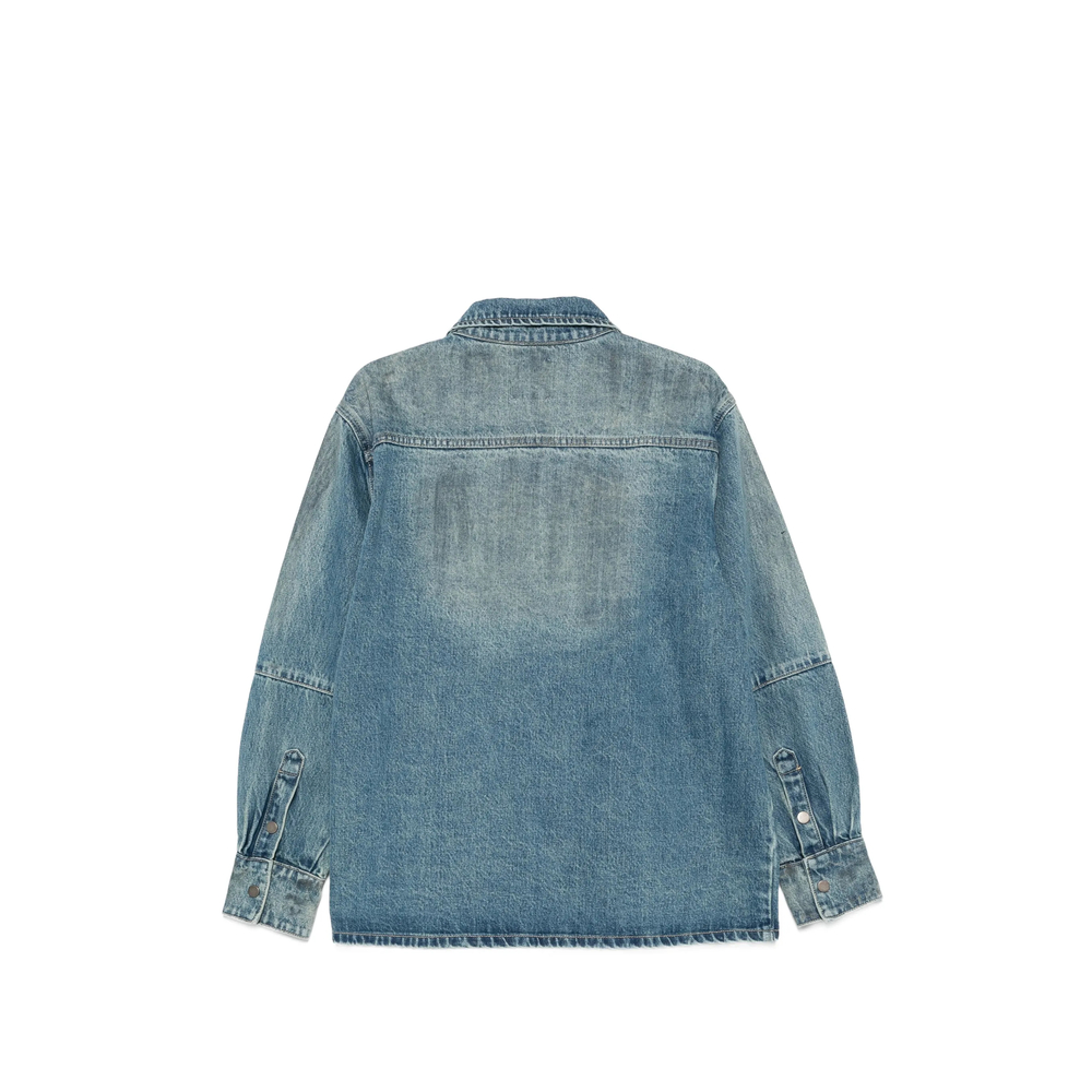 Distressed-Effect Denim Jacket