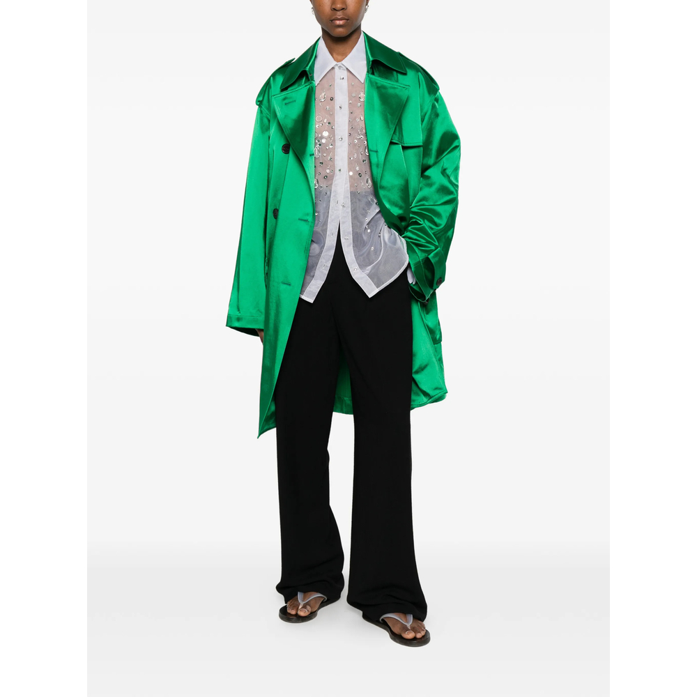 Belted Double-Breasted Trench Coat