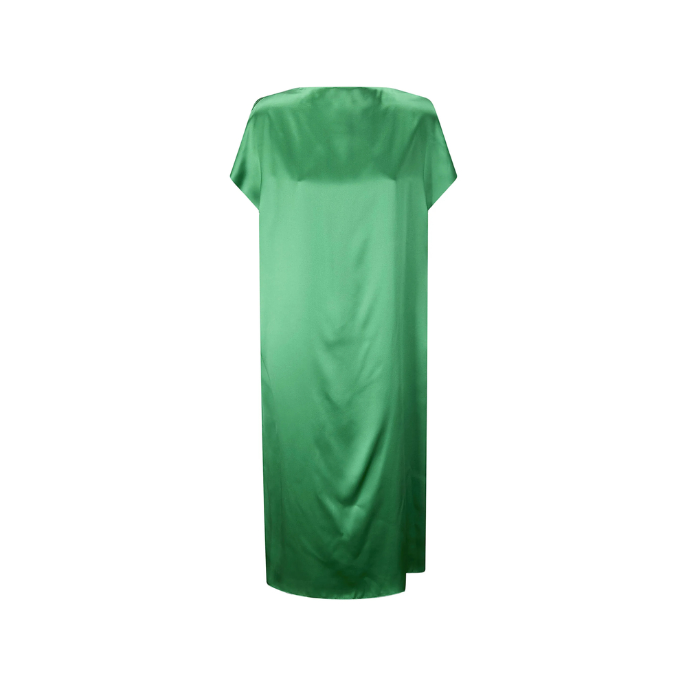 Dries Van Noten Satin V-back Midi Dress