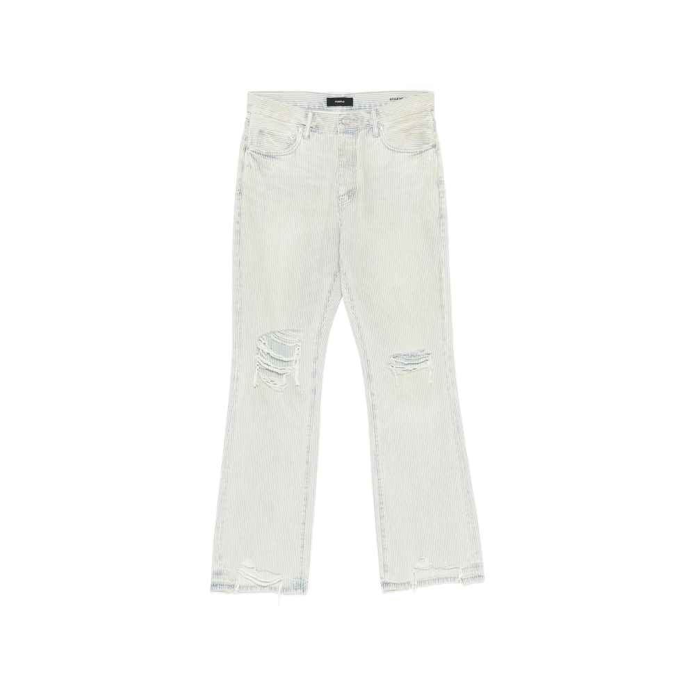 Pinstripe Ripped Jeans