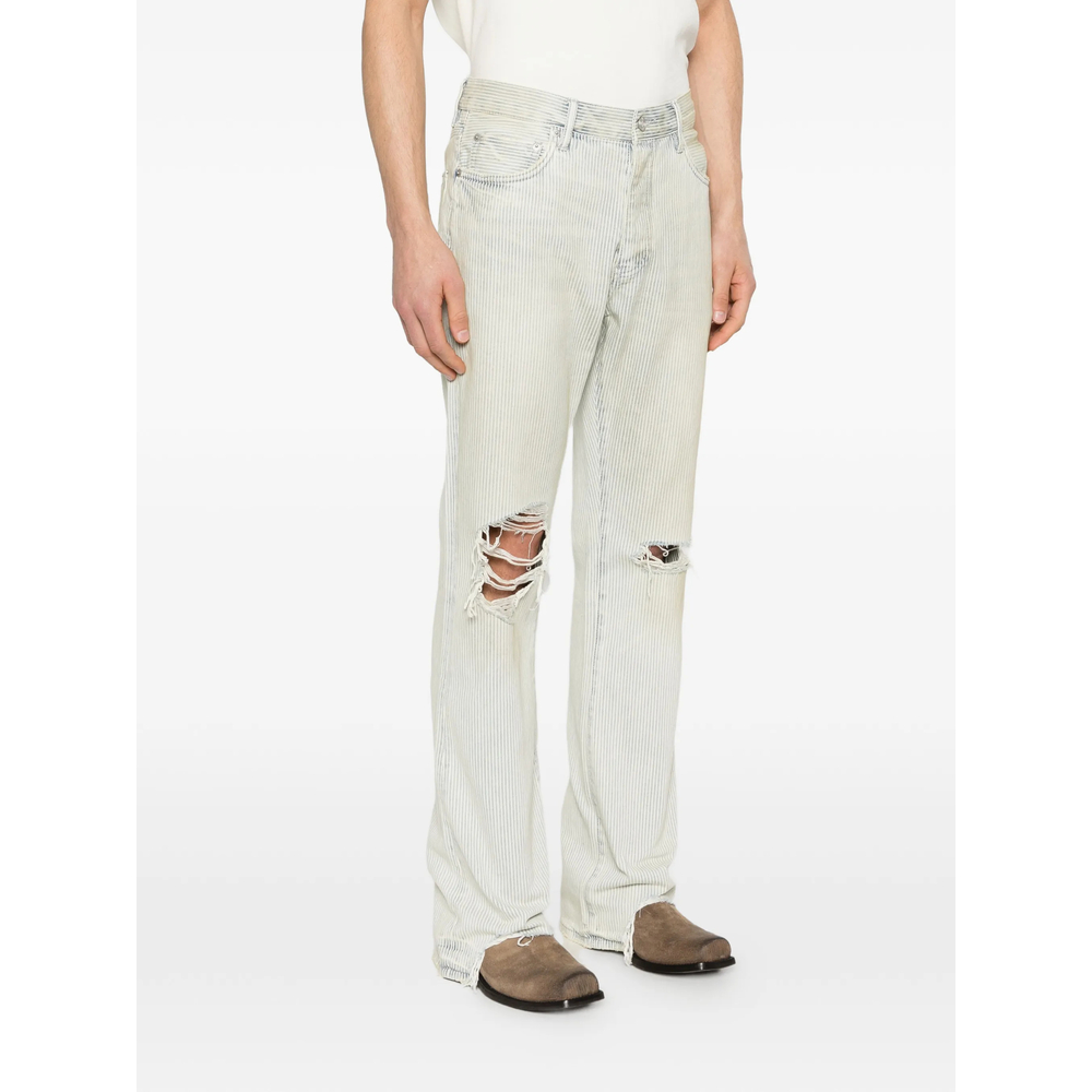 Pinstripe Ripped Jeans