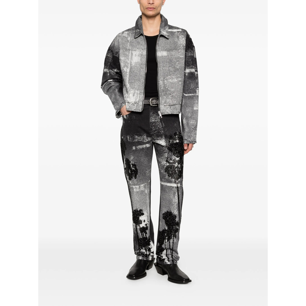Carpenter Palms Patterned Zip Jacket