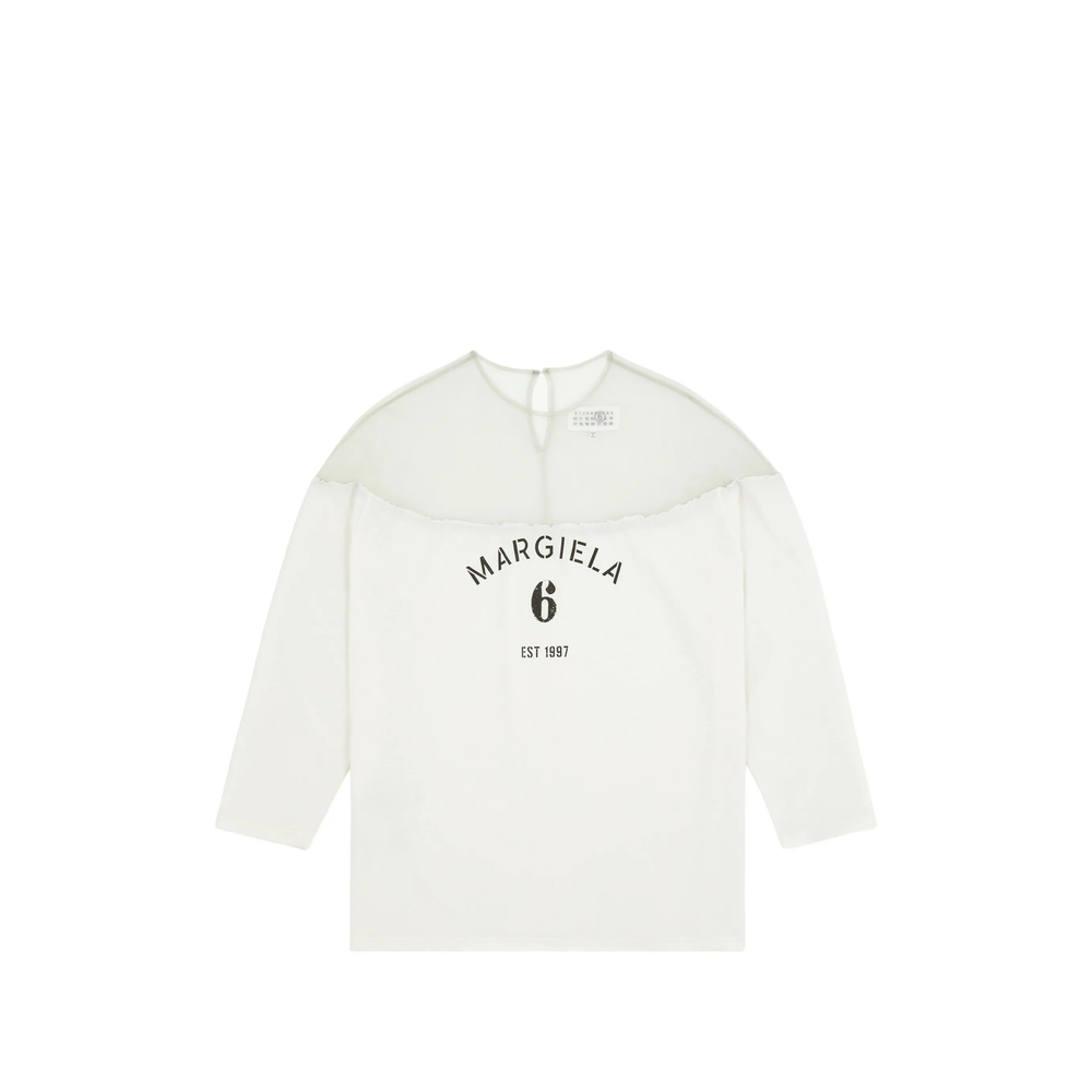 Mm6 Maison Margiela Long Sleeve Heavy Cotton Jersey Tee