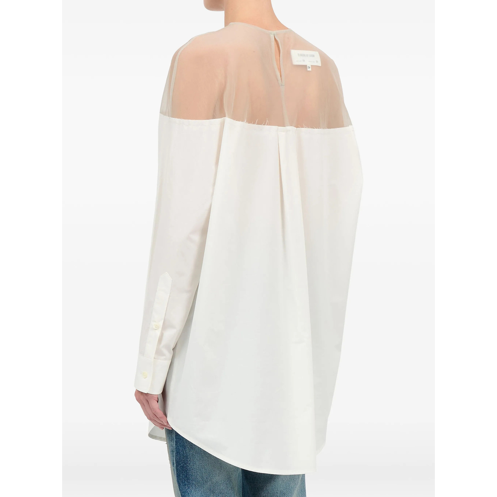 Mm6 Maison Margiela High-Cut Cuffed Cotton Shirt