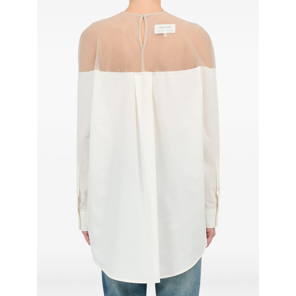 Mm6 Maison Margiela High-Cut Cuffed Cotton Shirt