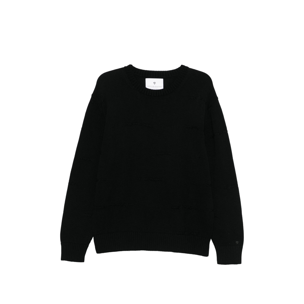 Seven Gauge Long-sleeve Crew-neck Sweater