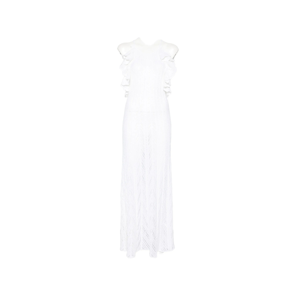 Antonino Valenti Guinea Ruffled Maxi Dress In White