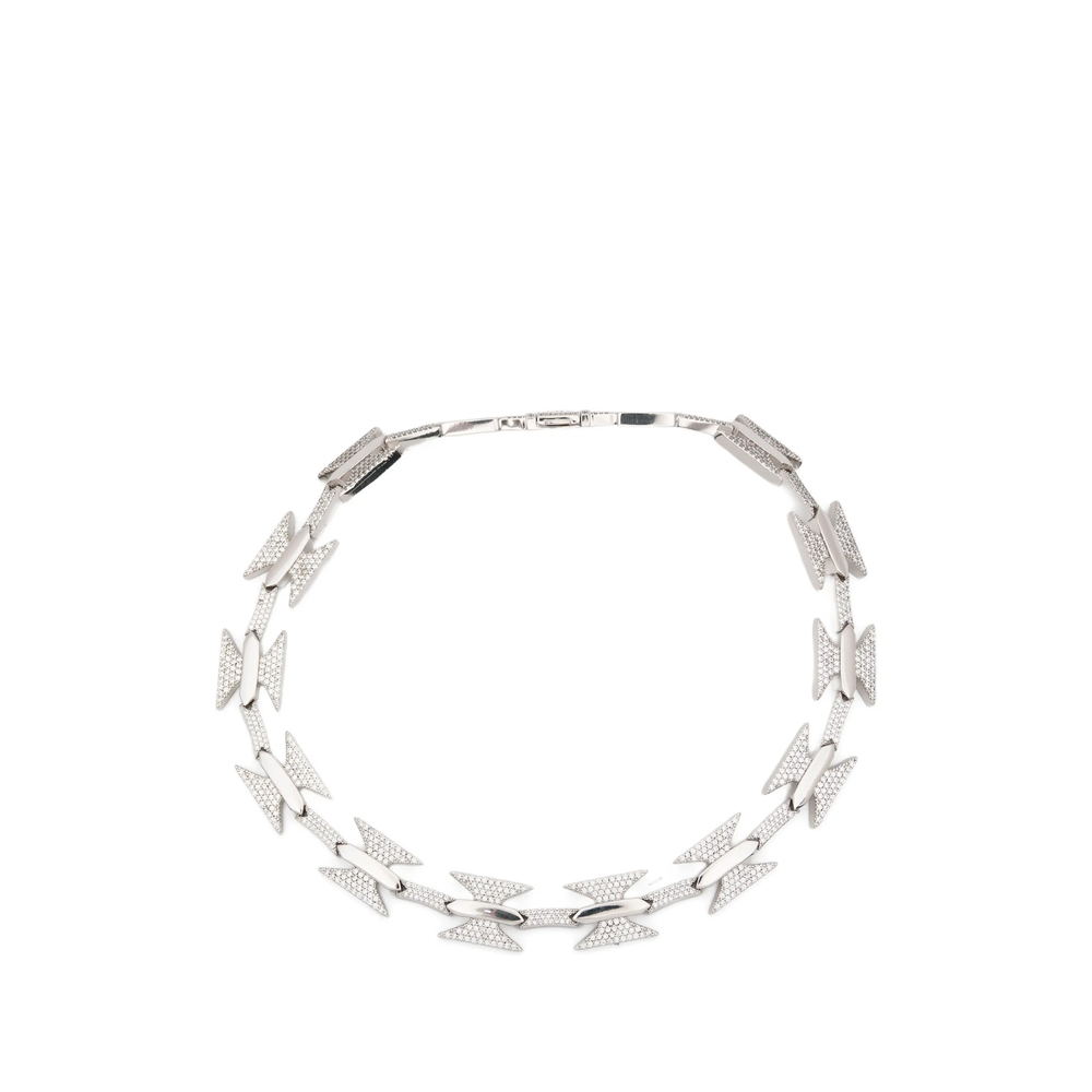 Darkai Crystal-embellished Barbed-wire Necklace