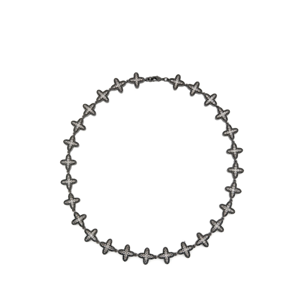 Darkai Crystal-embellished Cross-link Necklace